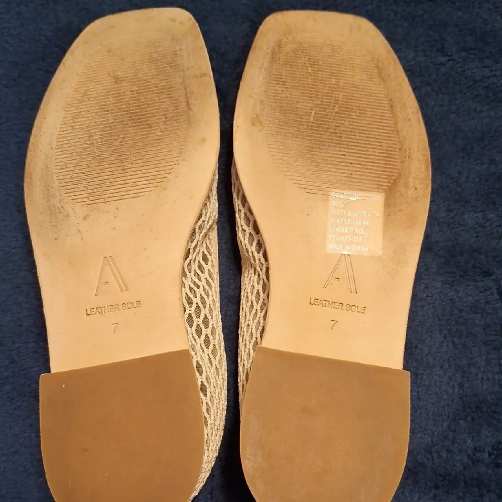 Free People Elegant Beige Mesh Ballet Flat - Picture 7 of 11